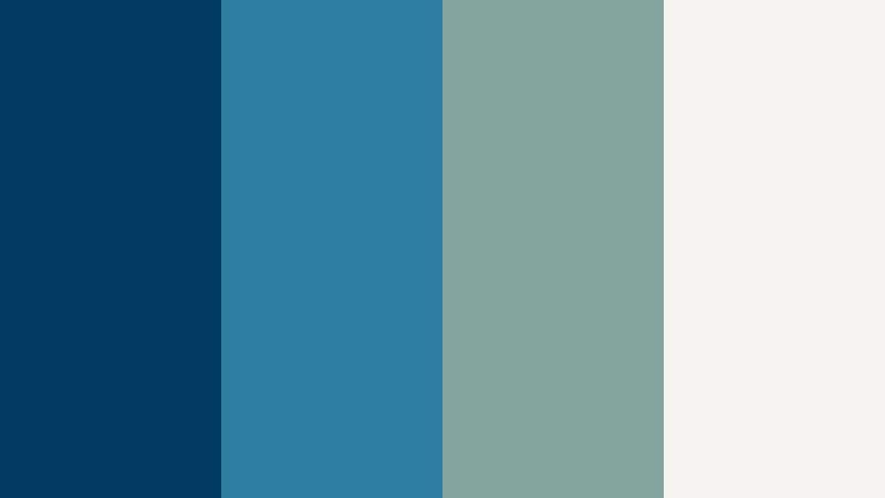 tidal dawn calm deep sea blue color palette with hex codes
