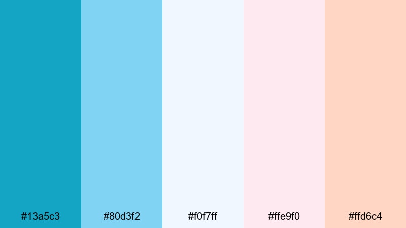 tidal daydream drift aquarium color palette with hex codes