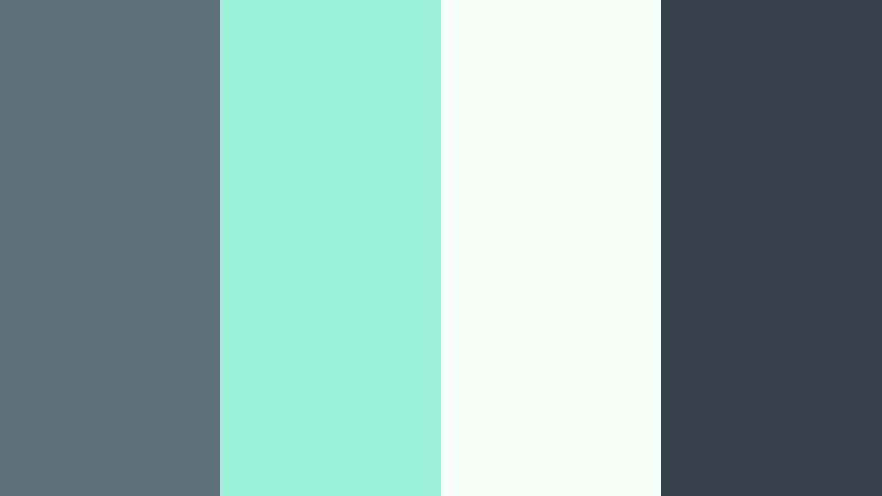 tidal mint pop ocean slate color palette with hex codes
