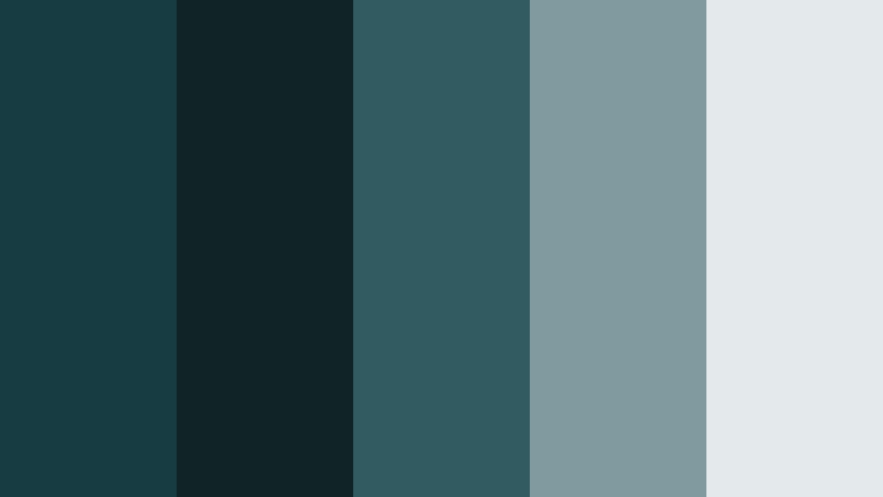 tidal noir stormy teal color palette with hex codes