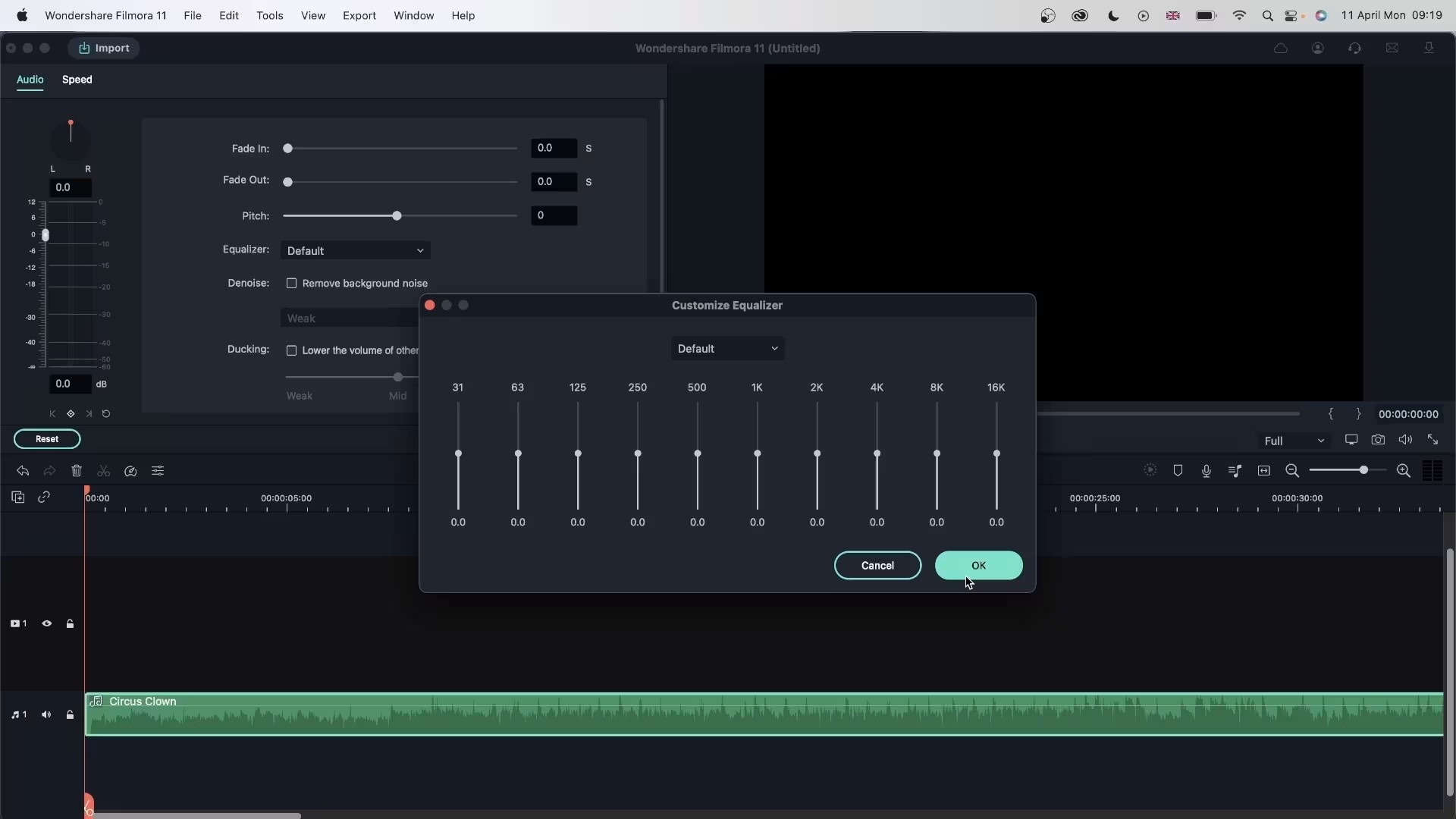 equalizer settings in filmora