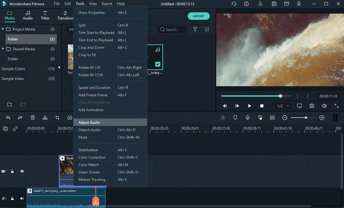 audio ducking in filmora