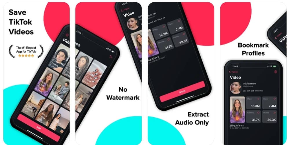 download tiktok video on iphone without watermark with TikSave