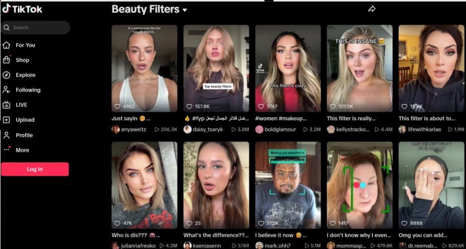 best tiktok filters for beauty
