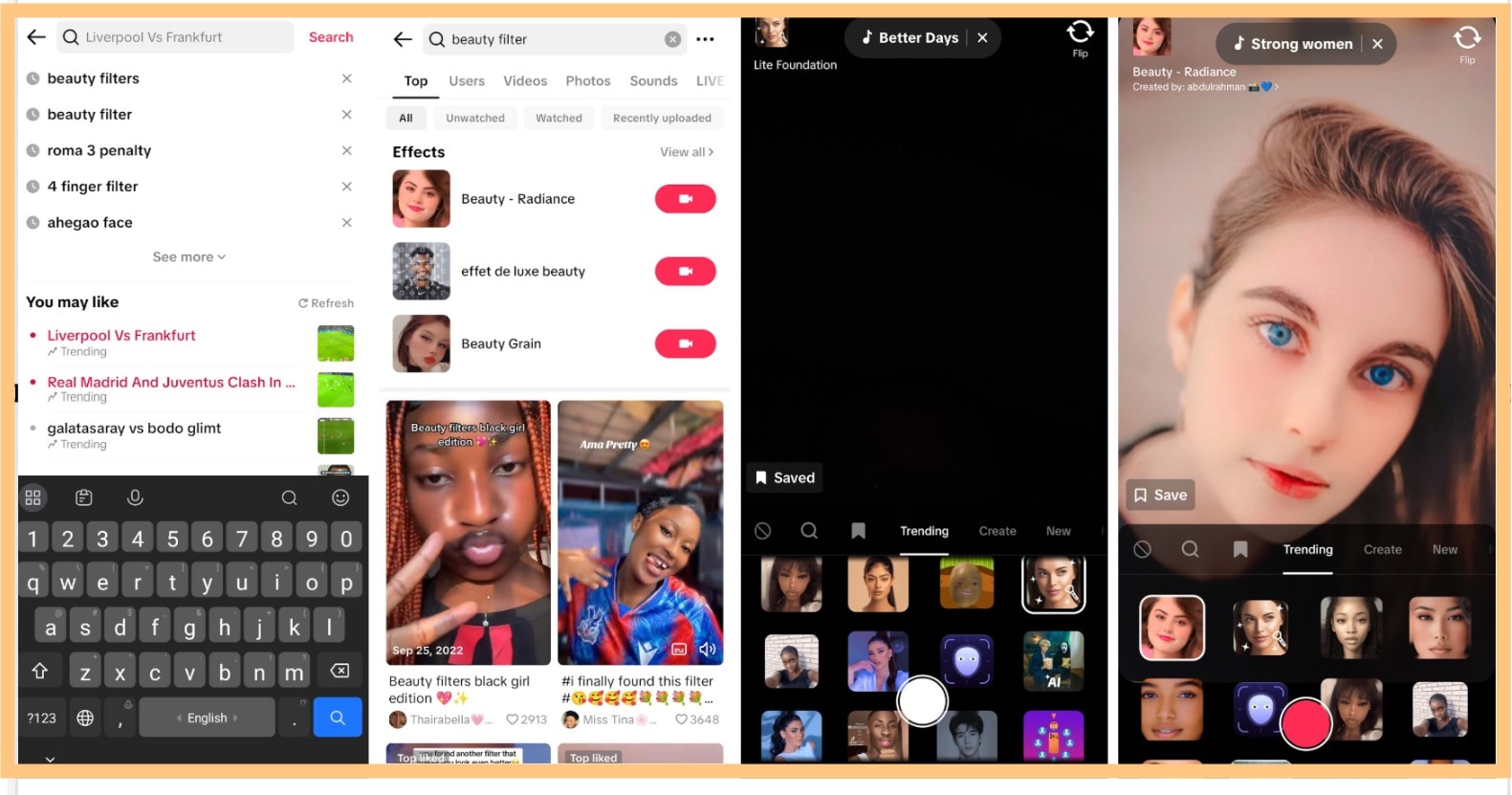 tiktok beauty effect filter