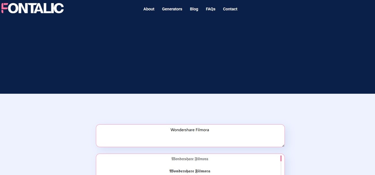 fontalic font generator tool