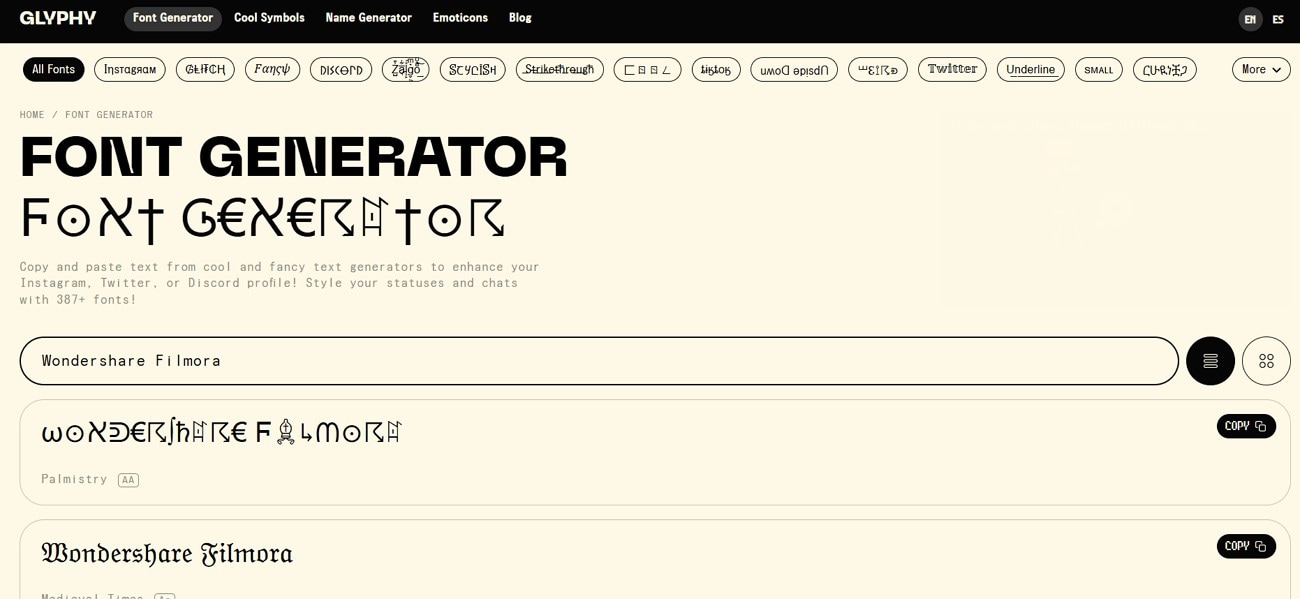 glyphy font generator tool