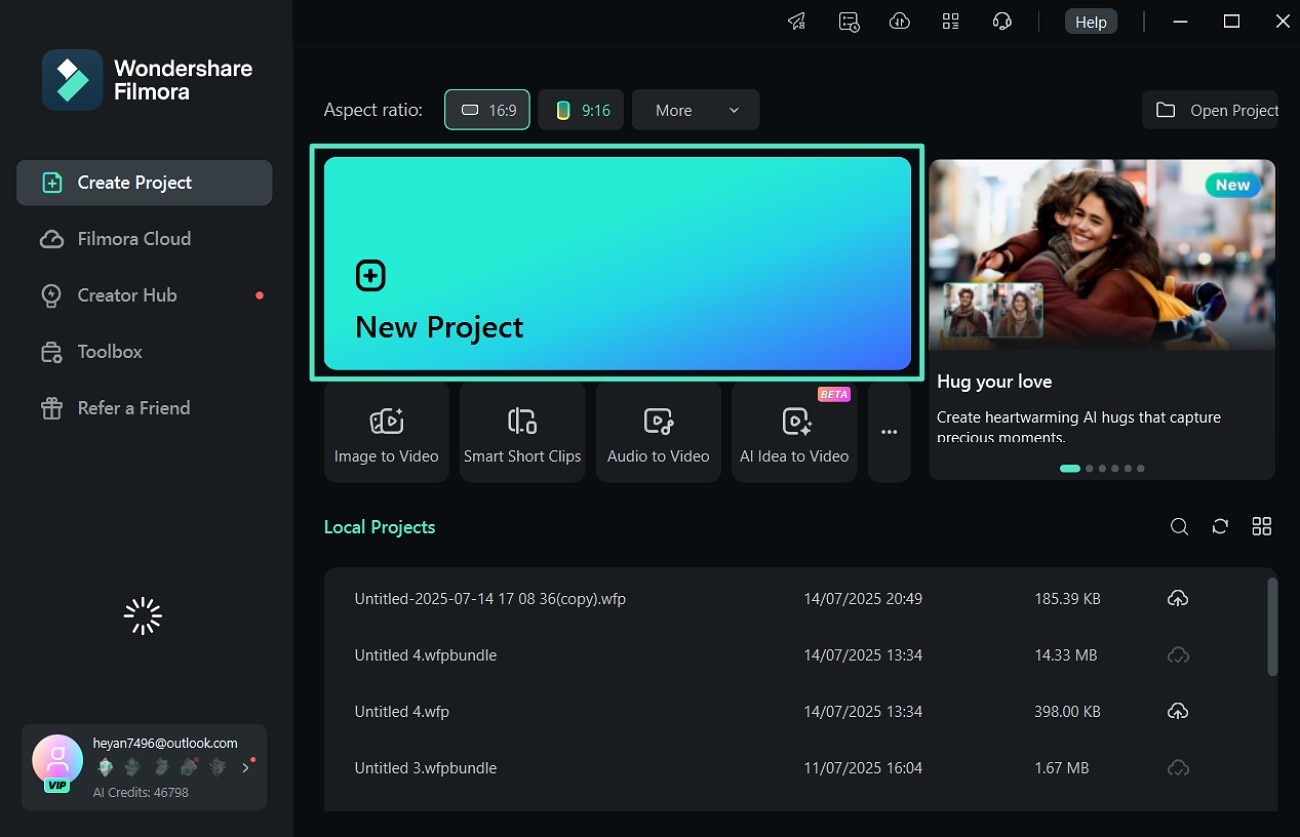 launch filmora and import tiktok video