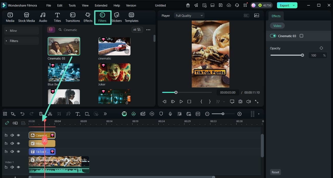 enhance tiktok video through filters