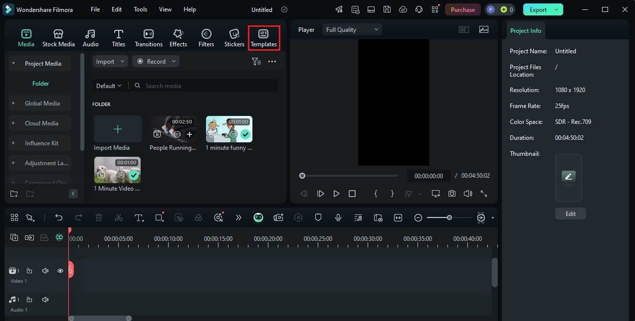 select templates