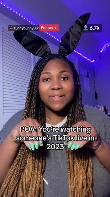 woman doing pov trend