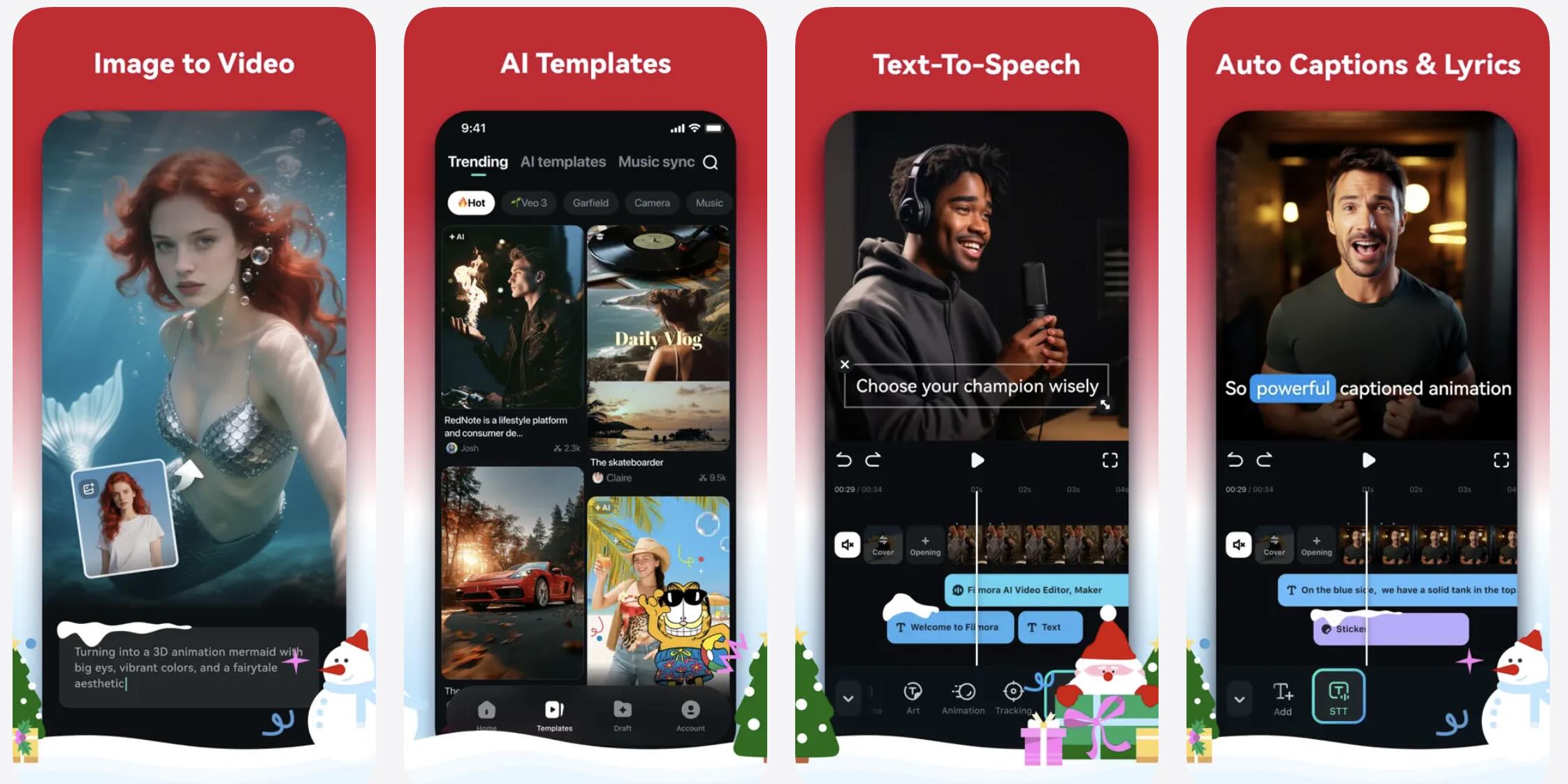 Filmora MobileのTikTok編集アプリ画面