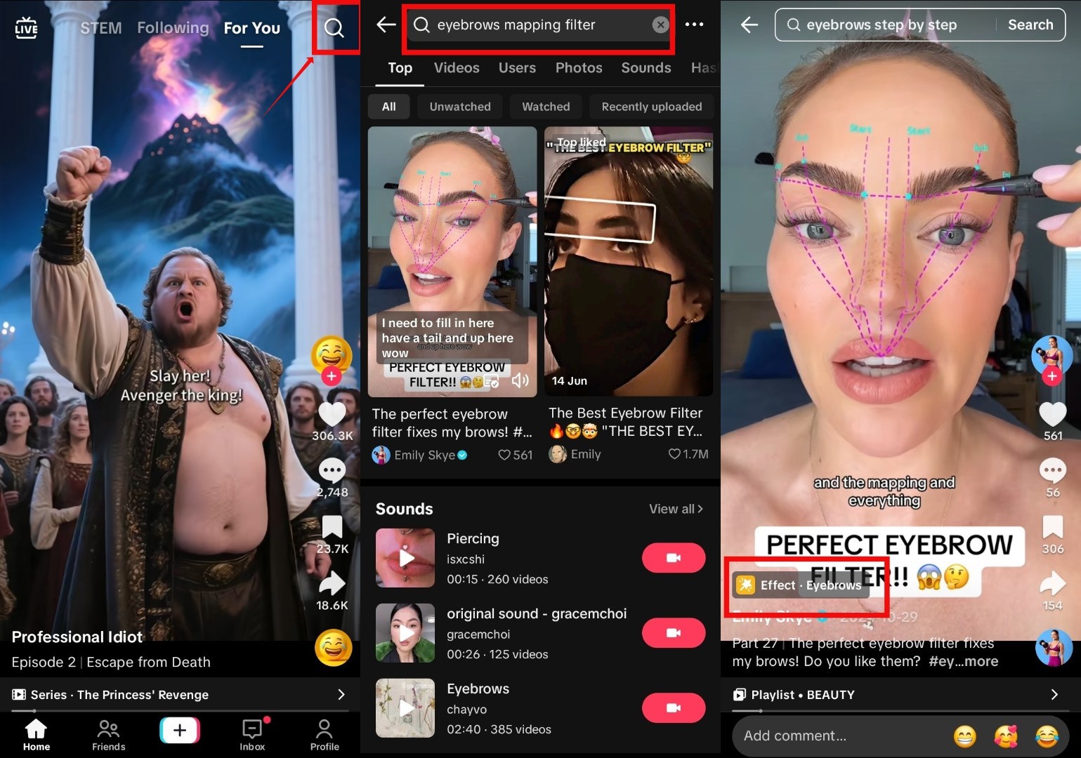 accessing tiktok filter