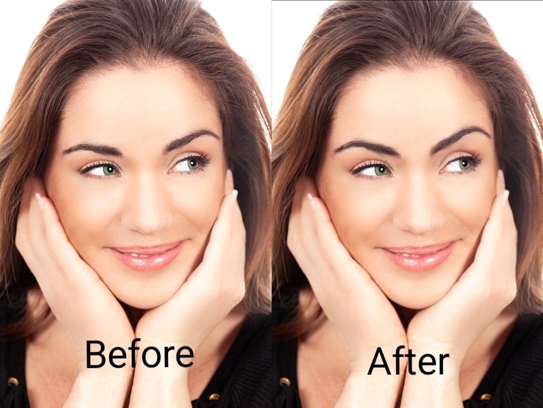 eyebrow before and after