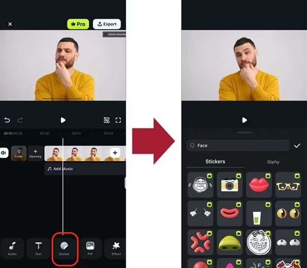 add filmora stickers