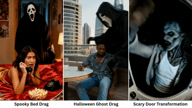 filmora ai ghost video templates