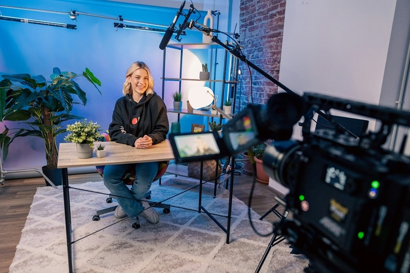 content creator recording
