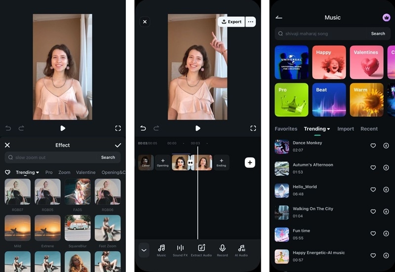 enhance the video with filmora