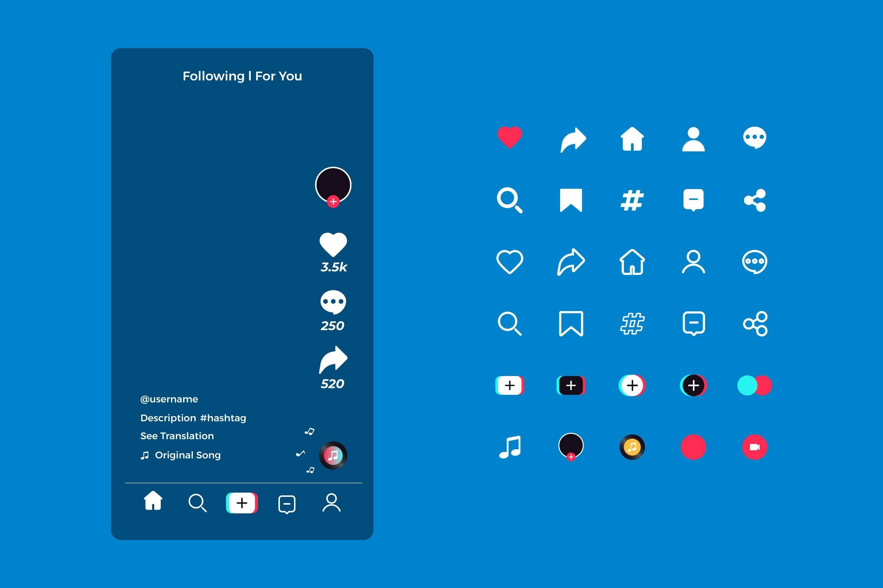 freepik image showing tiktok video interface