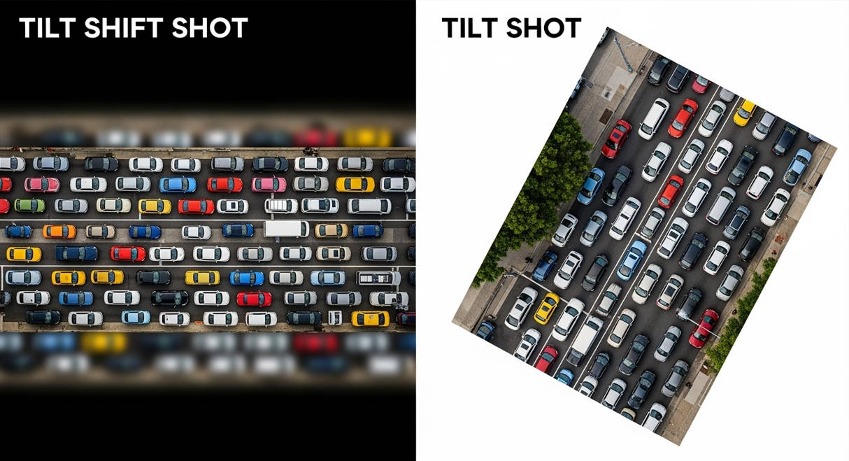 tilt shift shot vs tilt shot