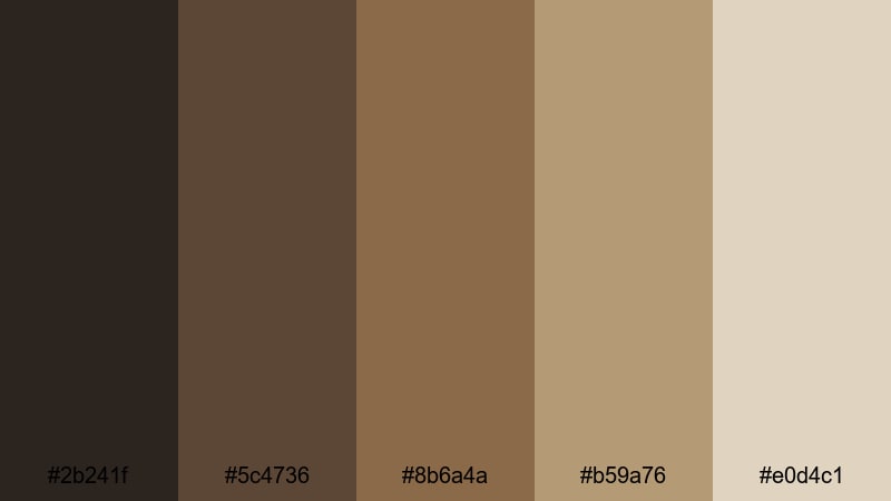 timber and iron medieval color palette with hex codes