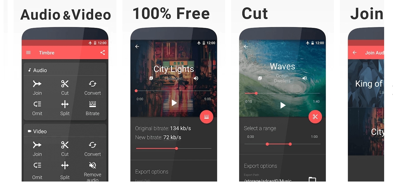 audio editor for Android - Timbre