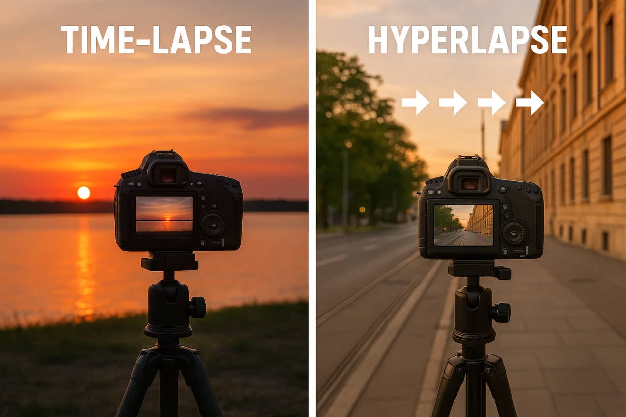 difference between hyperlapse & timelapse