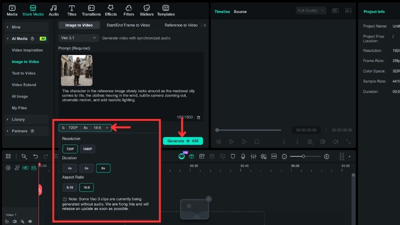 generate ai medieval time travel video