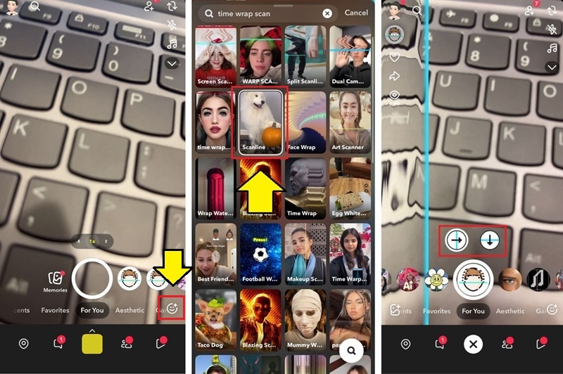 using snapchat time warp filter