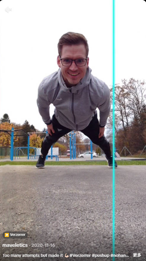 No Hands Push Up time warp filter