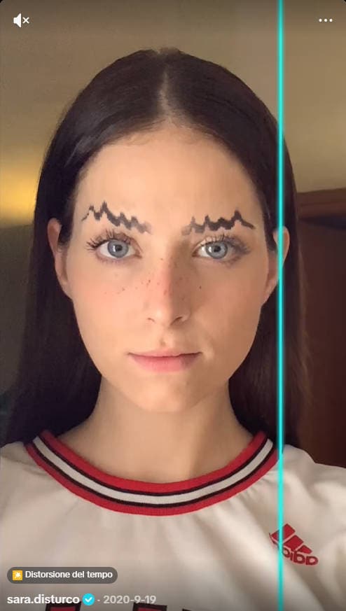 Wiggly Eyebrows time warp filter