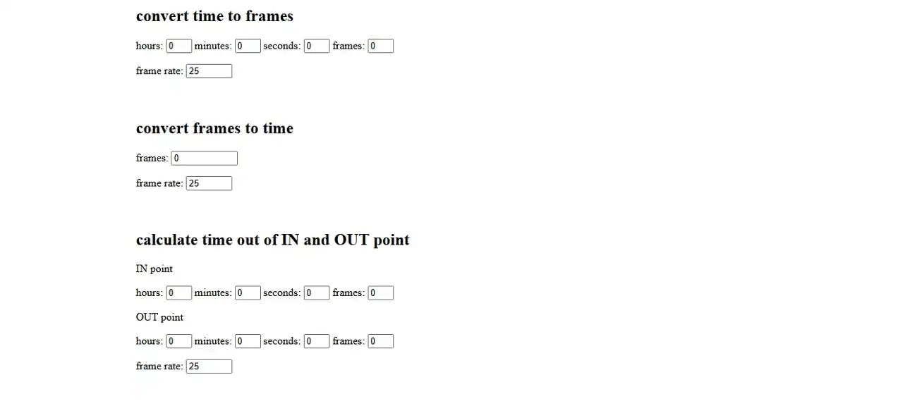  micheal cinquin timecode calculator online