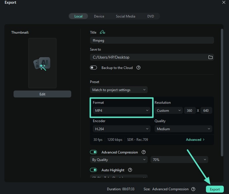 apply further enhancements filmora