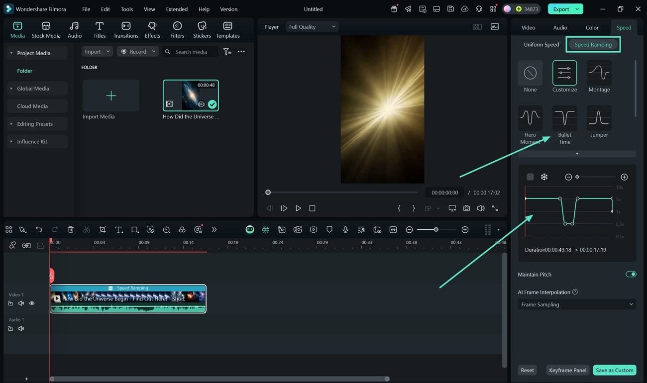 manage line speed graph speed ramping