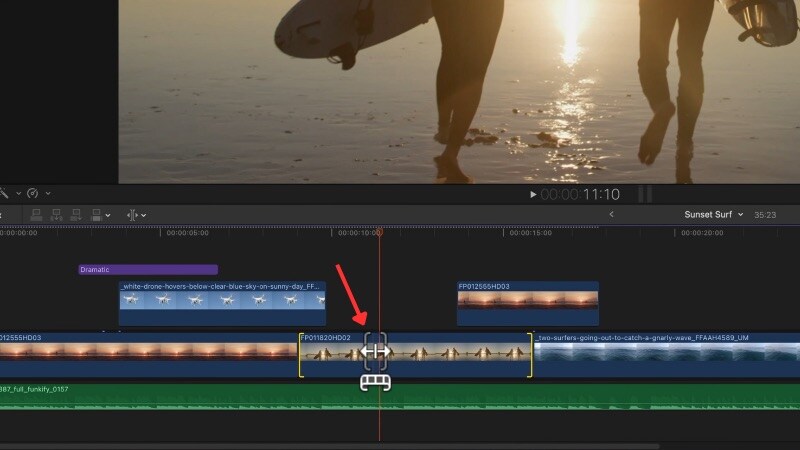 slip edit in the trim tool