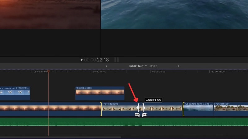 slide edit in the trim tool