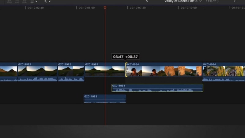 refine sound transition in fcp timeline