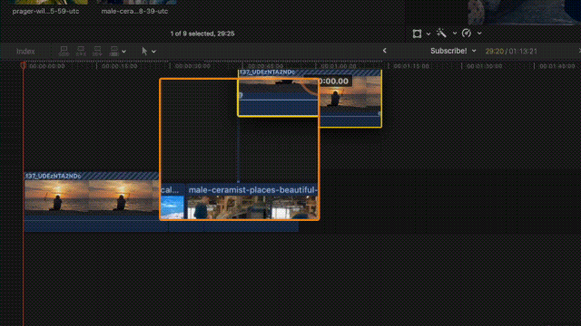 connected clips and secondary storylines
