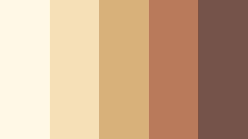 toasted vanilla warm tone color color palette with hex codes