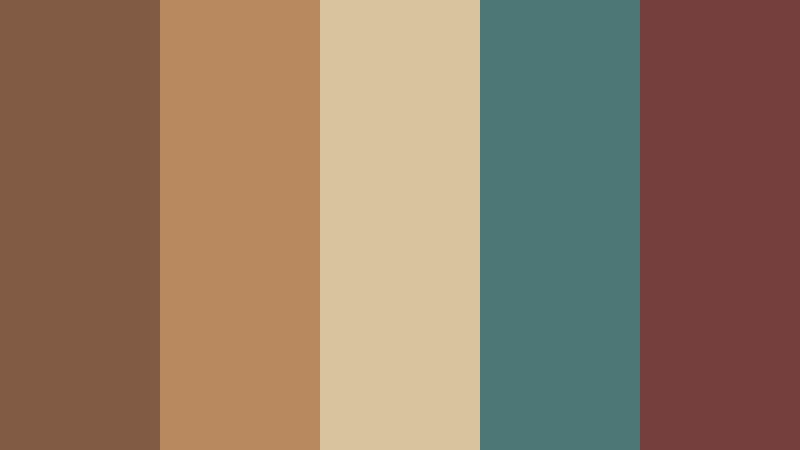 tobacco and turquoise vintage color color palette with hex codes