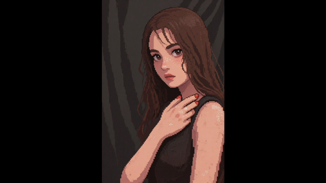 filmora pixel girl fx