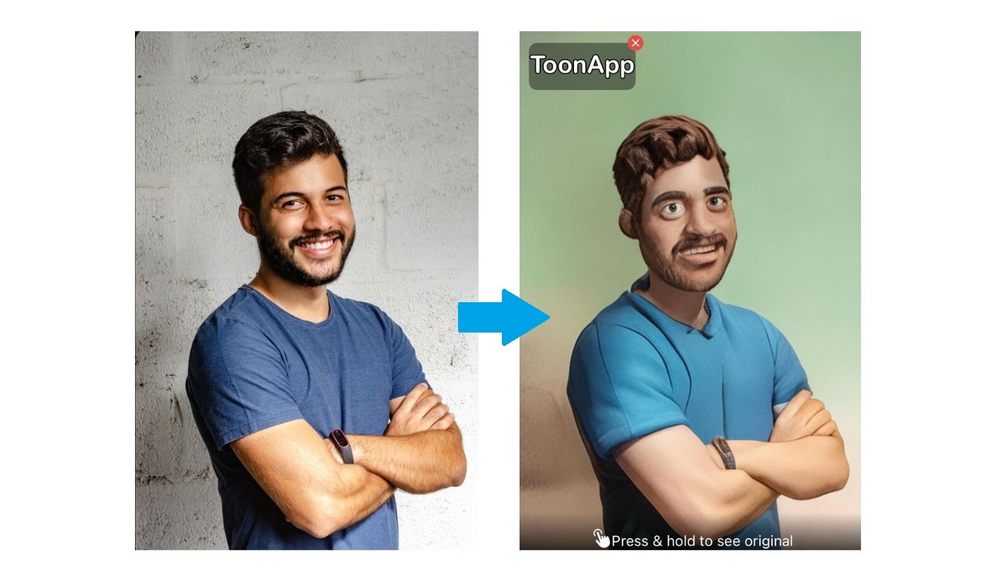 toonapp clay effect result