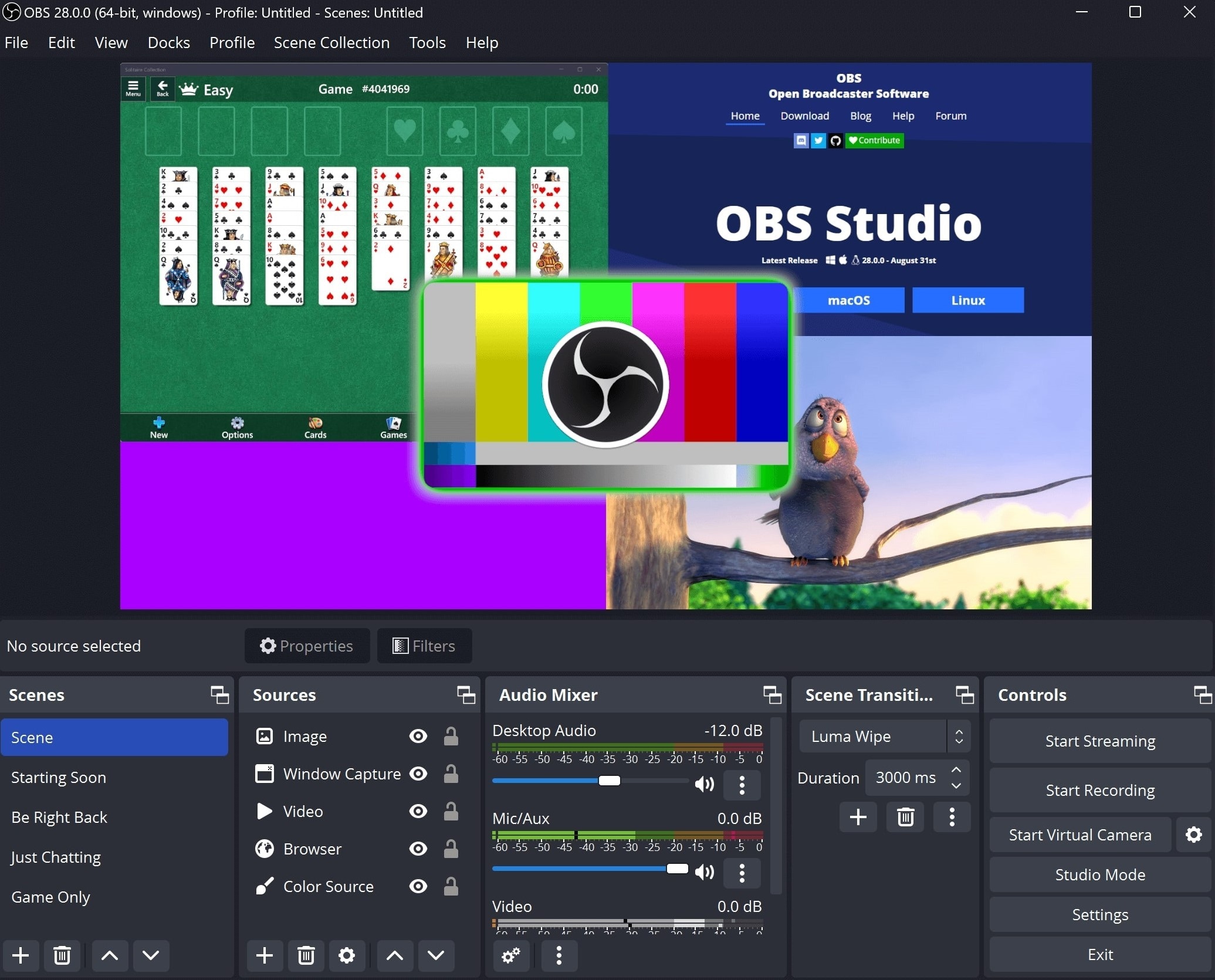 obs studio open source recording software