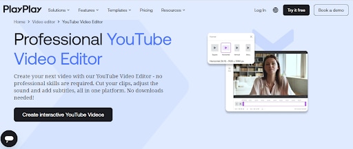 playplay online youtube video editing tool