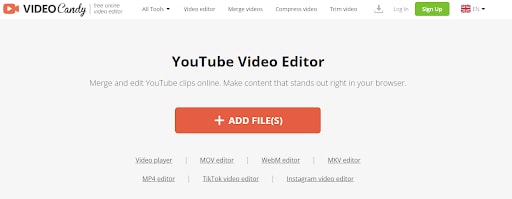 edit youtube video with videocandy online