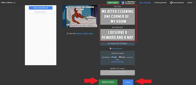 making meme online with make meme