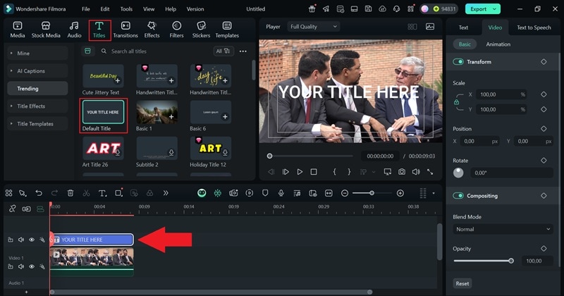 select titles style