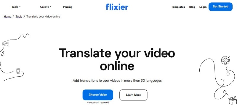 flixier as top video translation apps