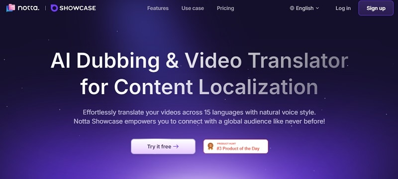 notta showcase as top video translation apps