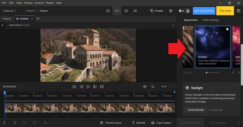 access topaz starlight ai model